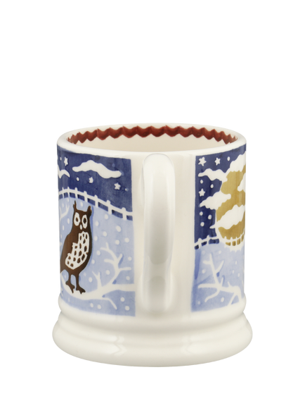 Emma Bridgewater Christmas Icons Owl Half Pint Mug, 300ml, Multi - view 2, Multi