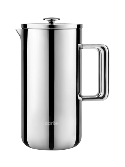 Aarke Double Wall Stainless Steel Coffee Press, 1L, Steel, Steel