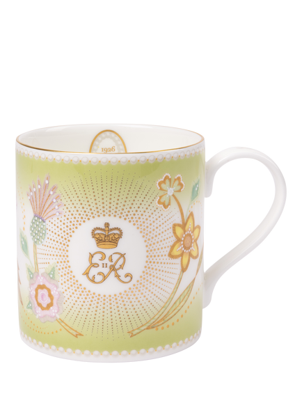 Royal Collection Queen Elizabeth II Centenary Mug, Green, Green