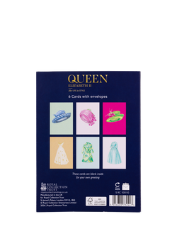 Royal Collection Queen Elizabeth II Note Cards, Pack of 6, Multi - view 2, Multi