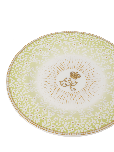Royal Collection Queen Elizabeth II Centenary 6" Side Plate, Green - view 2, Green