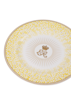 Royal Collection Queen Elizabeth II Centenary 6" Side Plate, Yellow - view 2, Yellow
