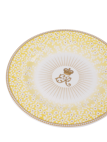 Royal Collection Queen Elizabeth II Centenary 6" Side Plate, Yellow - view 2, Yellow