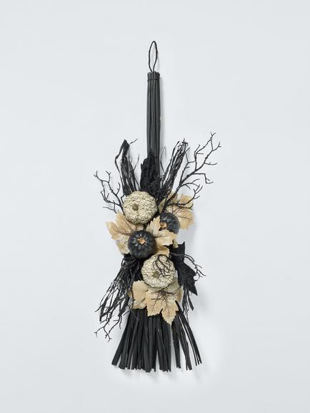 John Lewis Halloween Broomstick Decoration, Black & Natural