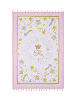 Royal Collection Queen Elizabeth II Centenary Tea Towel, Pink