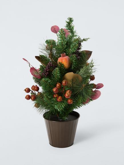 John Lewis Frosted Fruits Christmas Tree, Multi, 61cm, Multi