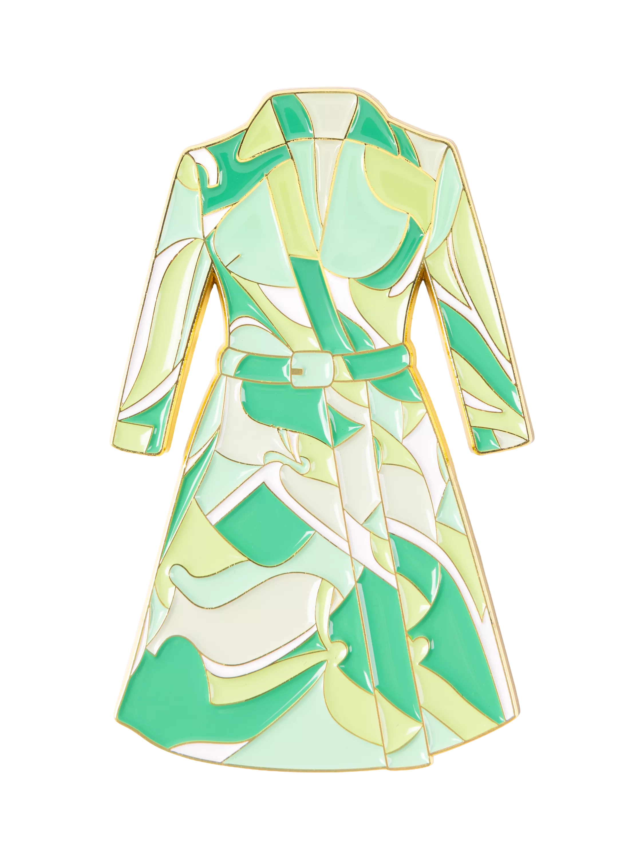 Royal Collection Queen Elizabeth II Hardy Amies Fiji Dress Magnet, Green