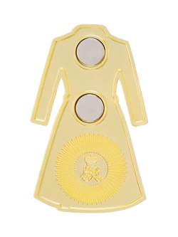 Royal Collection Queen Elizabeth II Hardy Amies Fiji Dress Magnet, Green - view 2, Green