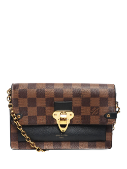 Pre-loved Louis Vuitton Damier Ebene Vavin Wallet On Chain Bag, Brown, Brown
