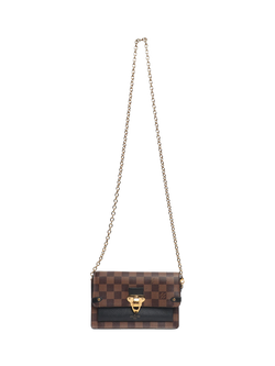 Pre-loved Louis Vuitton Damier Ebene Vavin Wallet On Chain Bag, Brown - view 2, Brown