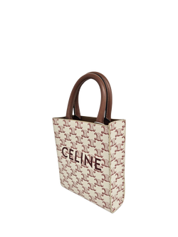 Pre-loved CELINE Mini Vertical Caba Tote Bag, Cream/Red - view 2, Cream/Red