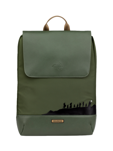 Moleskine The Lord of the Rings Metro Slim Polyamide Backpack, 13.5L, Khaki