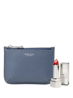 Aspinal of London Small Ella Leather Pouch, Heritage Blue - view 2, Heritage Blue