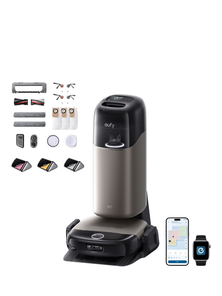 eufy Omni S2 Robot Vacuum and Mop with All-in-One Station, Black, Black
