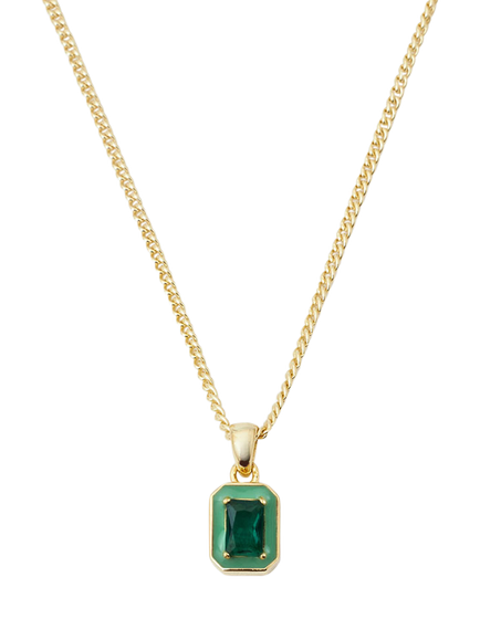 Serge DeNimes Green Blush Necklace, Gold, Gold