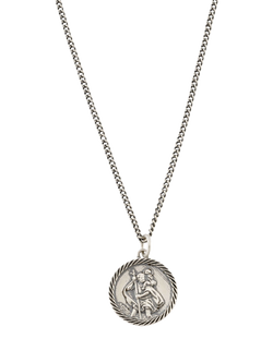 Serge DeNimes Sterling Silver St Christopher Necklace, Silver