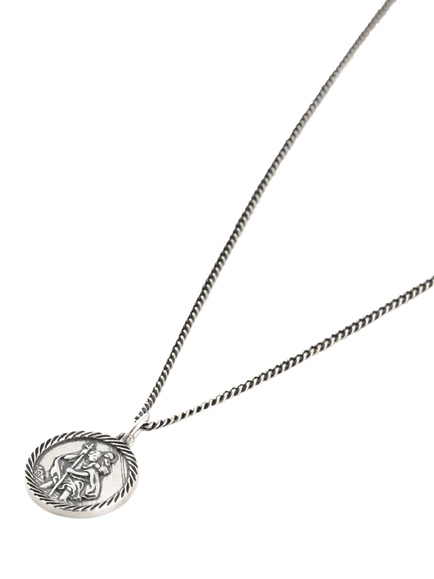 Serge DeNimes Sterling Silver St Christopher Necklace - view 2, Silver