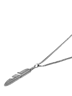 Serge DeNimes Sterling Silver Ethereal Feather Necklace - view 2, Silver