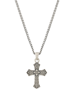 Serge DeNimes Sterling Silver Gothic Cross Necklace, Silver