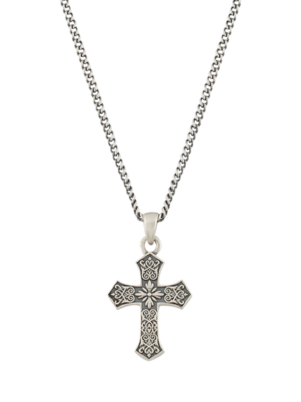 Serge DeNimes Sterling Silver Gothic Cross Necklace, Silver