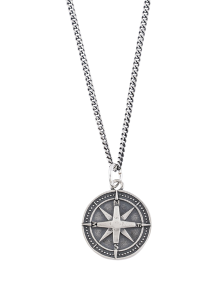 Serge DeNimes Sterling Silver Round Napoleon Necklace, Silver