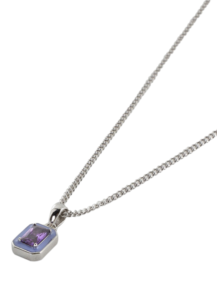 Serge DeNimes Purple Blush Necklace, Silver - view 2, Silver