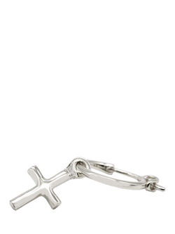 Serge DeNimes Sterling Silver Cross Earring - view 2, Silver