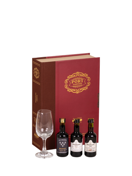 Port Tasting Book & Glass, 3x 5cl, Multi