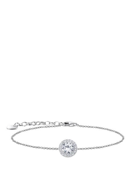 THOMAS SABO Cubic Zirconia Chain Bracelet, Silver, Silver
