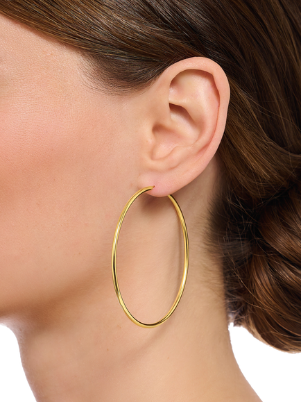 THOMAS SABO Hinged Hoop Earrings, Gold - view 2, Gold