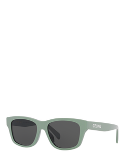 Celine CL000388 Men's Oval Sunglasses, Green, Green