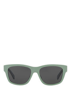 Celine CL000388 Men's Oval Sunglasses, Green - view 2, Green