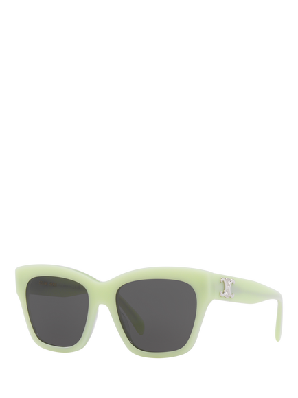 Celine CL000403 Women's D-Frame Sunglasses, Pale Green/Grey, Pale Green/Grey