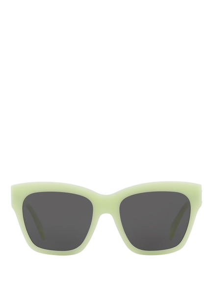 Celine CL000403 Women's D-Frame Sunglasses, Pale Green/Grey - view 2, Pale Green/Grey