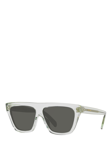 Celine CL000404 Women's D-Frame Sunglasses, Clear/Grey, Clear/Grey