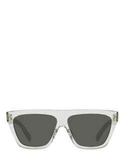 Celine CL000404 Women's D-Frame Sunglasses, Clear/Grey - view 2, Clear/Grey