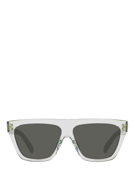 Celine CL000404 Women's D-Frame Sunglasses, Clear/Grey - view 2, Clear/Grey
