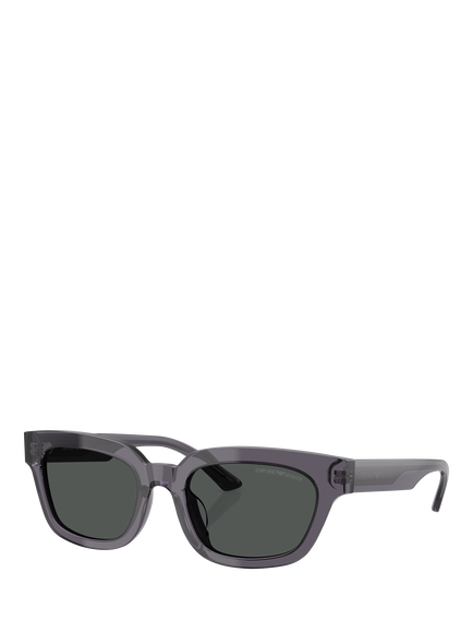 Emporio Armani EA4233U Women's Irregular Sunglasses, Transparent Grey/Grey