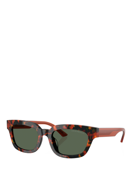 Emporio Armani EA4233U Women's Irregular Sunglasses, Havana Brown/Green