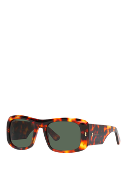 Gucci GC001833 Men's Rectangular Sunglasses, Havana/Green