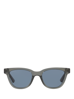 Gucci GC001845 Men's D-Frame Sunglasses, Grey/Blue - view 2, Grey/Blue