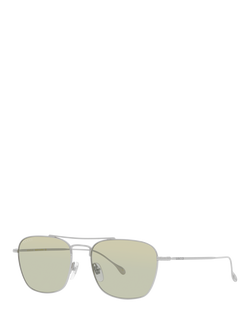 Gucci GC001947 Men's Square Sunglasses, Silver/Pale Green, Silver/Pale Green