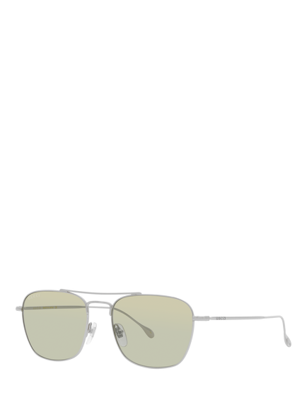 Gucci GC001947 Men's Square Sunglasses, Silver/Pale Green, Silver/Pale Green