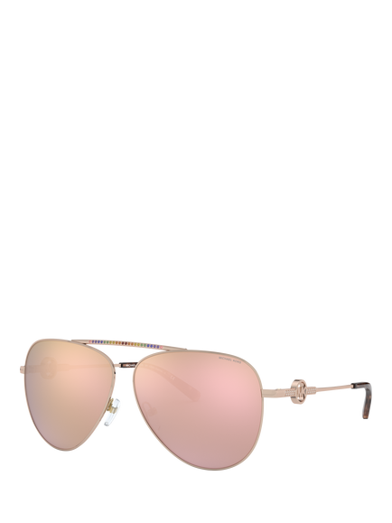 Michael Kors MK1066B Women's D-Frame Sunglasses, Rose Gold, Rose Gold