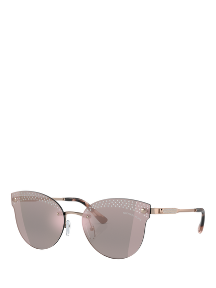 Michael Kors MK1130B Women's Butterfly Shaped Sunglasses, Rose Gold, Rose Gold