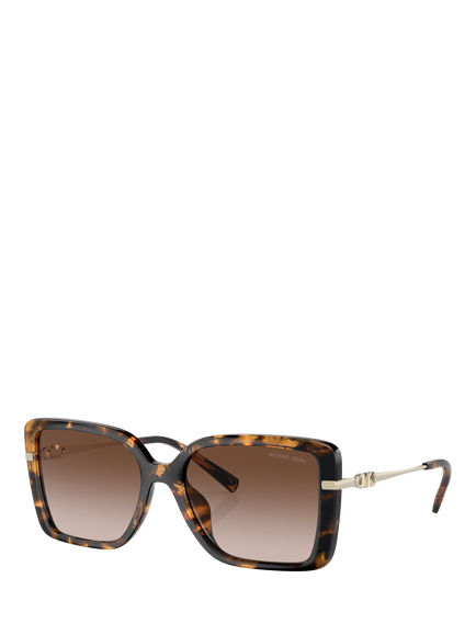 Michael Kors MK2174U Women's Square Sunglasses, Dark Tortoise, Dark Tortoise