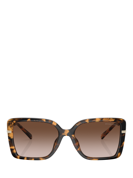 Michael Kors MK2174U Women's Square Sunglasses, Dark Tortoise - view 2, Dark Tortoise