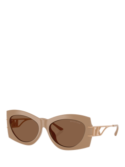 Michael Kors MK2235U Women's Irregular Shaped Sunglasses, Camel, Camel