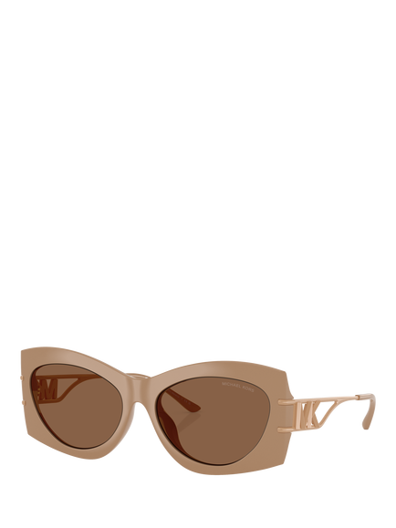 Michael Kors MK2235U Women's Irregular Shaped Sunglasses, Camel, Camel