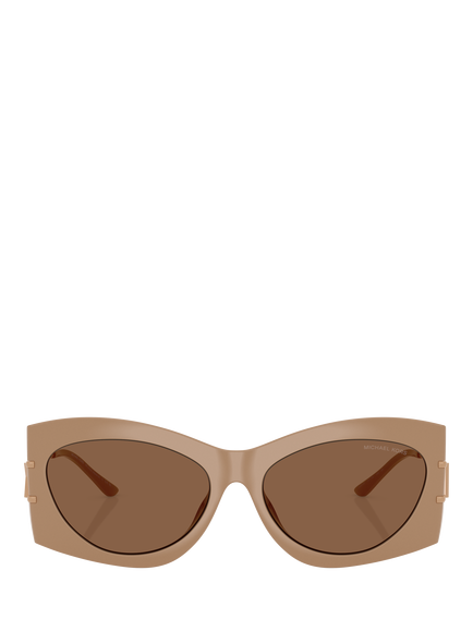 Michael Kors MK2235U Women's Irregular Shaped Sunglasses, Camel - view 2, Camel